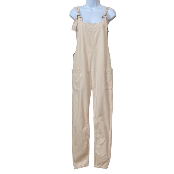 Billabong Pants - Billabong Up N Over Overalls Size S Womens Cream Scoop Back Adjustable Straps